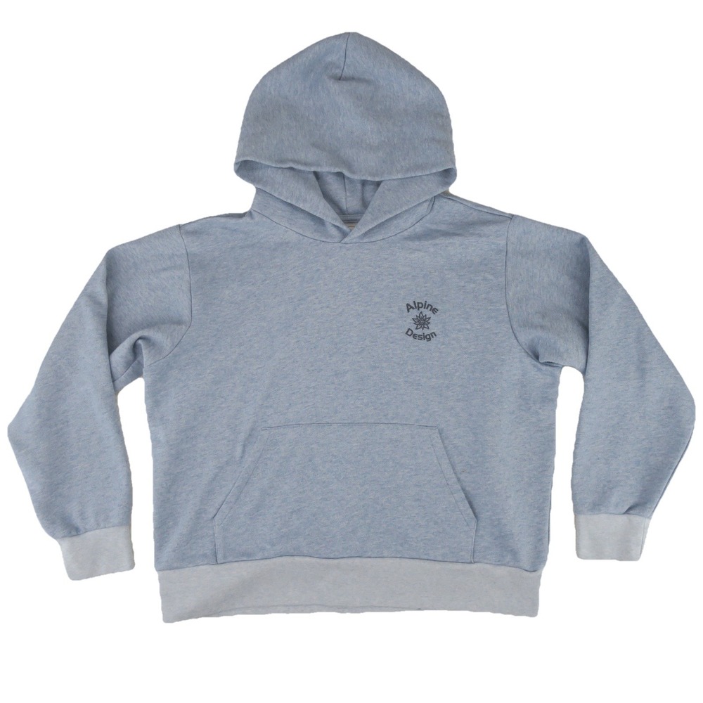 Alpine Design Crop Hoodie Sweater Womens Large Blue